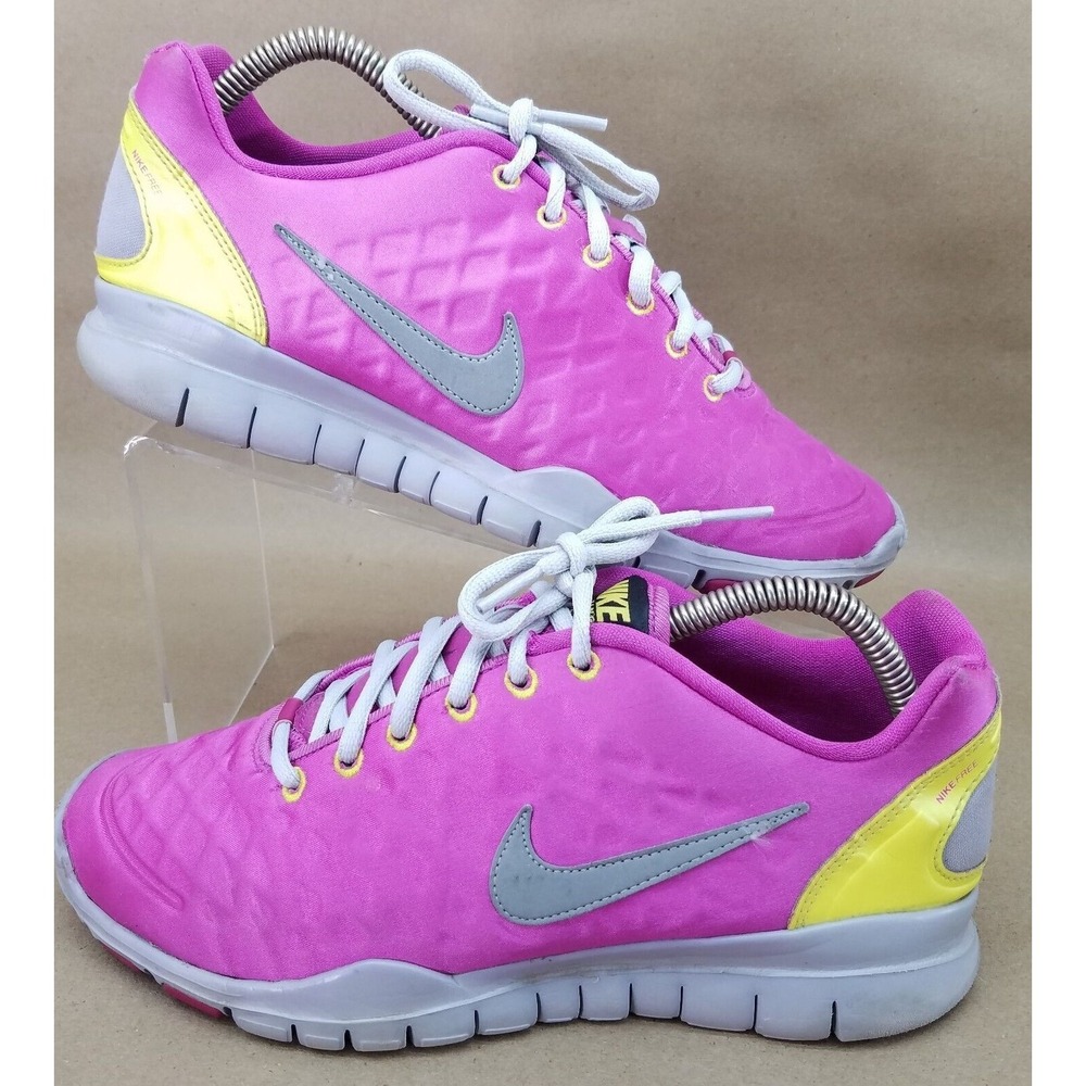 Women's Size 8 Nike Free TR Fit Winter Pink/yellow 469767-500